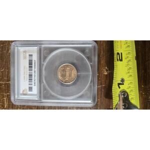 Vintage 1971 Lincoln Memorial Cent, graded MS-67 Red by SEGS